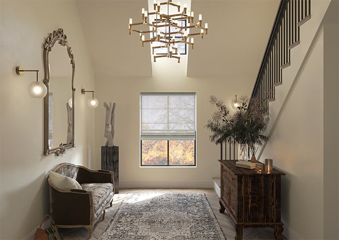 Pescara Voile, Fossil Grey - Motorised Roman Blind - Image 8